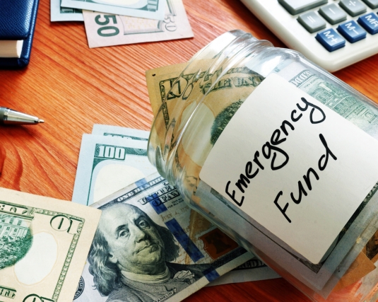 Jar of money labeled 