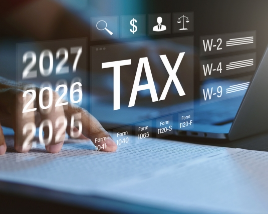 Tax form, online tax filing, tax season, a person filling out a tax form using a computer and calculating numbers.