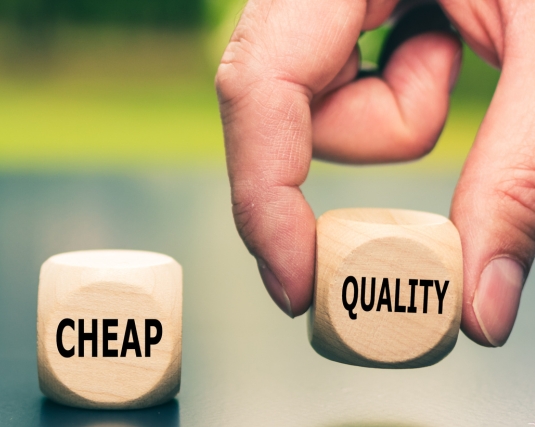 Two wooden blocks with the words 