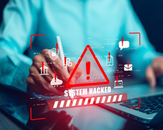 Data protection from hacker stock photo